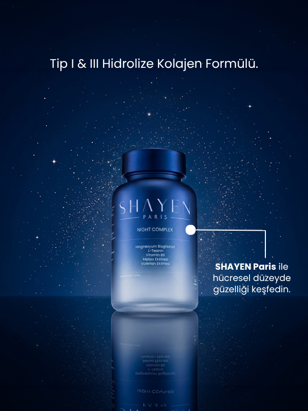Shayen Paris Night Complex™ | Magnezyum Bisglisinat + L-Teanin + Vitamin B6 (P5P) + Valerian & Melisa Ekstreli Premium Takviye Edici Gıda | 30 Kapsül