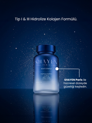 Shayen Paris Night Complex™ | Magnezyum Bisglisinat + L-Teanin + Vitamin B6 (P5P) + Valerian & Melisa Ekstreli Premium Takviye Edici Gıda | 30 Kapsül