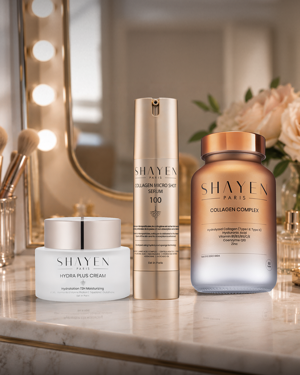 LONGEVITY HYDRA GLOW RITUAL, İçten Dışa Gıda Takviyesi Destekli Başlangıç Bakım Seti, Collagen Complex Supplement™ 60 Tablet