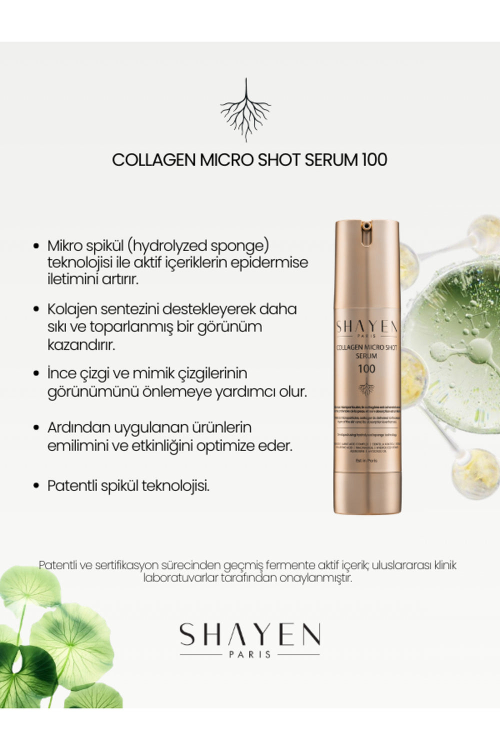SHAYEN PARIS MİKRO KANAL TEKNOLOJİSİ KOLLAGEN MICRO SHOT 100 | 50 ML